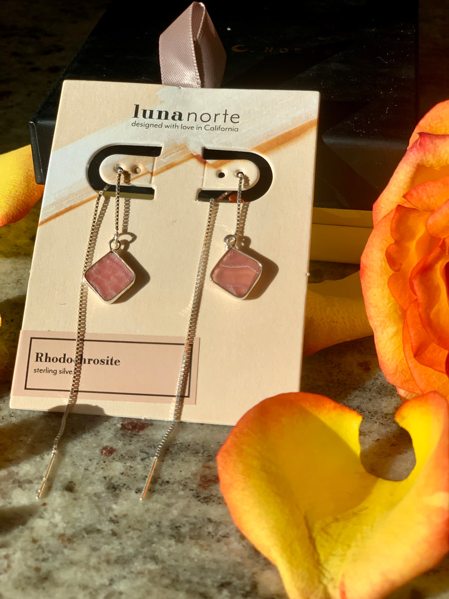 Only a few pairs left of our Pink Tourmaline Threader Earrings